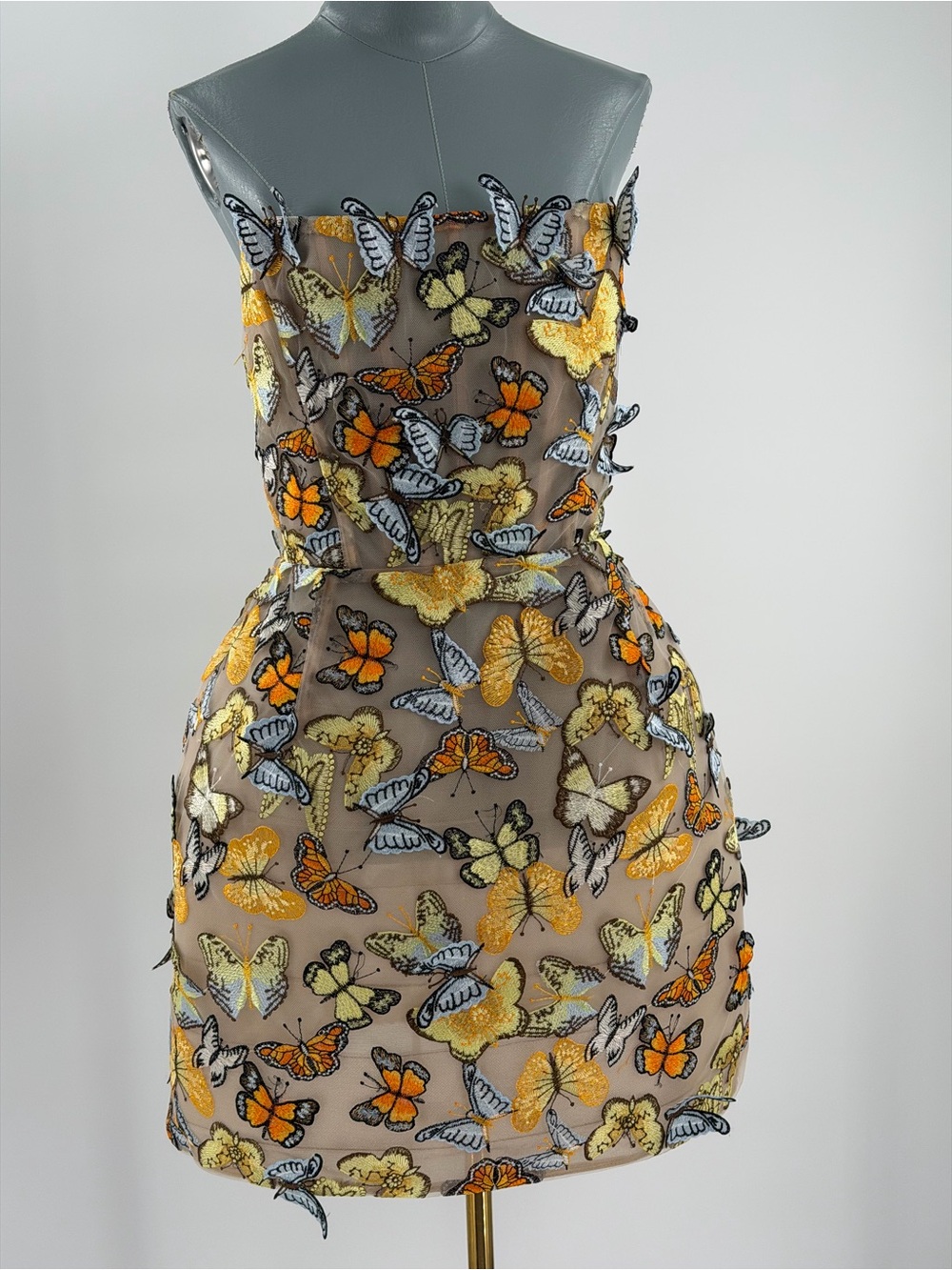 🆕 BRONX & BANCO 🧿 NWOT Bella Butterfly Maraya Strapless Mini Dress, Sz XL US10 - Picture 13 of 17